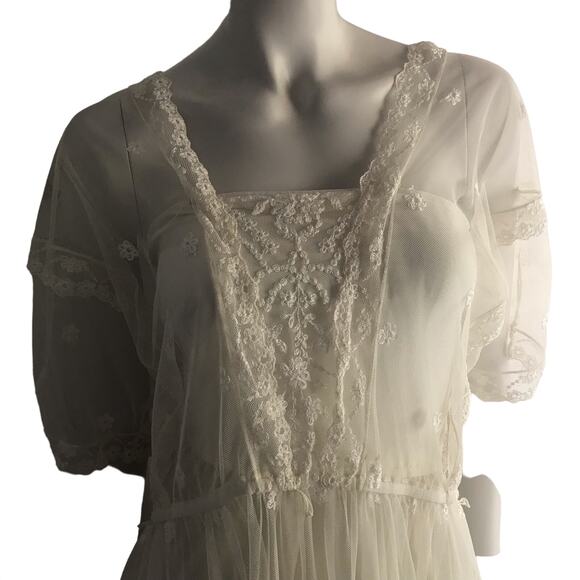 Vintage Strauss by Bonnie Lace Victorian Maxi Dress Women's Size 10 (XS Modern) - Picture 4 of 14